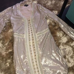 Gold PrettyLittleThing dress